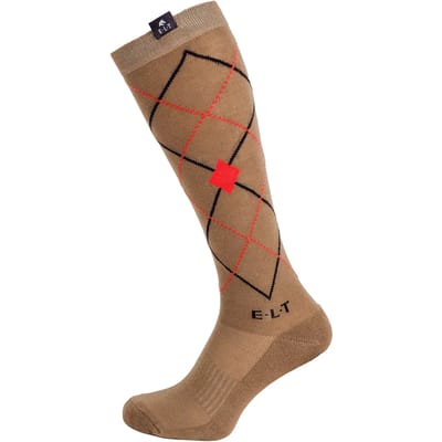 Argyle Paardrijsokken cappuccino 39-42