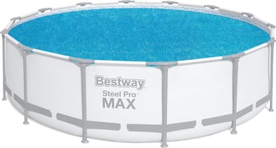 Ronde zonnezwembadafdekking voor bovengrondse zwembaden - 3,96 m x 4,27 m x 4,57 m