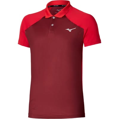 Mizuno Polo Heren-donkerrood, rood
