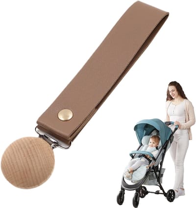 Kinderwagen Deken Clip - Quilt Haringen - Baby Warm Houden - Stevige Hout PU - 13 cm - Koffie
