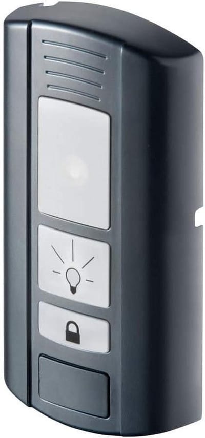 Wandstation Knop - Garagedeur Bediening - Toegang Bediening - Drie Commando Knoppen - 1 Stuk - Zwart