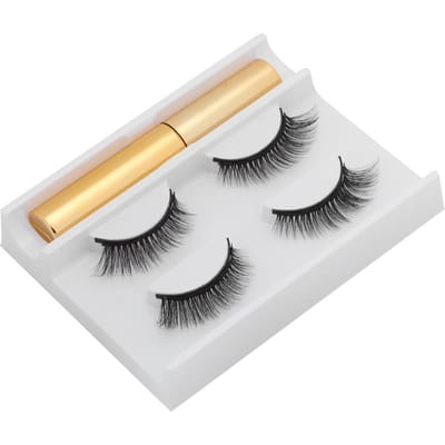 2 paar 5 Magnetische Valse Wimper Set Magnetische Vloeibare Eyeliner Waterdichte Langhoudende Wimper