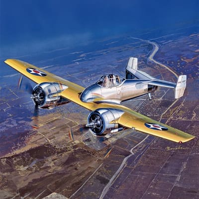 Academy Modelbouwpakket Ruimtevaart - 12363 Grumman XF5F-1 Skyrocket - Amerikaans Propellervliegtuig Plastic - 1:48 - Modelbouw