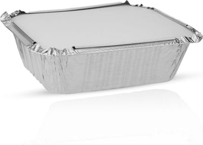 Aluminiumfolie Containers met Deksels - 25 Stuks - Maat 2 - Voedselopslag Bakjes voor Bakken, Koken en Maaltijden