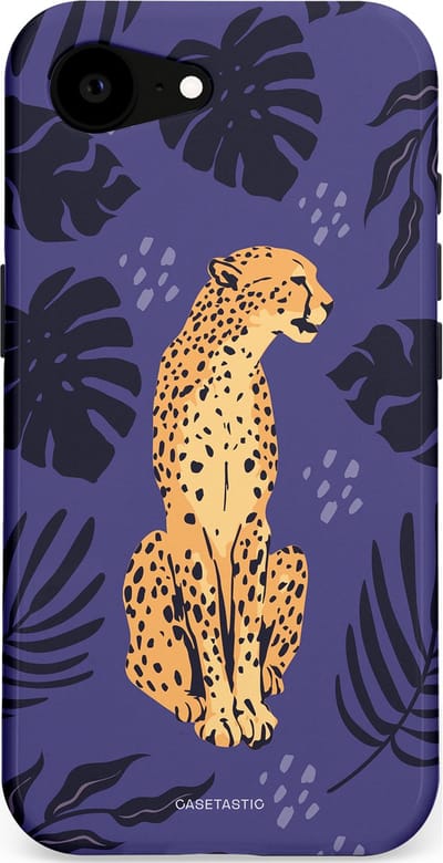 Casetastic Hoesje Geschikt voor Apple iPhone 16e Magsafe - Stijlvolle Beschermende Duo-layer Case - Cheetah elegantie