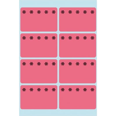 Huismerk Herma 3772 Diepvries Etiket 26x40mm Fluor-Rood - Pakje met 6 velletjes stickers