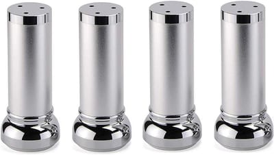 Verstelbare Meubelpoten - Bankpoten Kastpoten - Meubels Verhogen - Versterkt Aluminium - 25 cm - Zilver