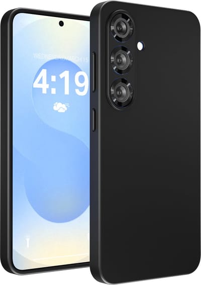 Hoesje voor de Samsung Galaxy S25 Plus Hoesje Zwart - Siliconen Hoes Case Cover Zwart