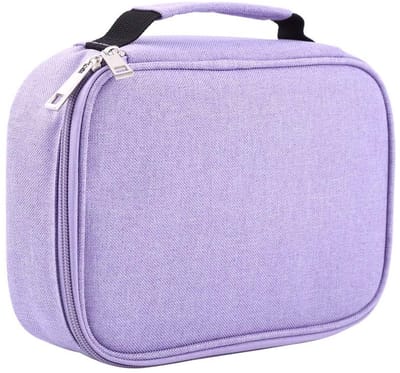 Dailygoods- Pennenetui Duurzaam - 72 Vakken - Ritssluiting - Organizer - Draaglus - Vuilafstotend - Pennentas