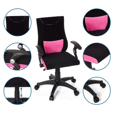 KIDDY PRO AL - Kinder bureaustoel Zwart / Pink