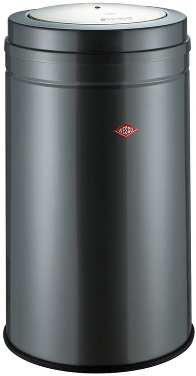 WESCO Big Swing Vuilnisbak | 120 Liter | Metaal - Grafiet | Prullenbak - Made in Germany