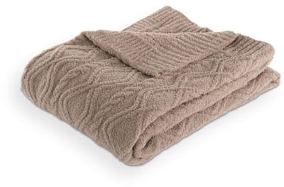 Tiseco - Plaid ASPEN - gebreide deken, warm - 130x170 cm, bruin