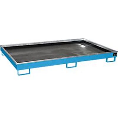 Bauer legbordbak RW 2200-1 PE, met PE inzet, gelakt, L 2165 x B 1315 x H 230 mm, lichtblauw RAL 5012