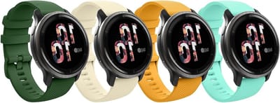 4 Pack Sportieve Vervangende Horlogebanden voor Garmin Vivoactive en Forerunner, 18mm Zachte Silicone Armbanden in Diverse Kleuren, Ideaal voor Actieve Gebruikers