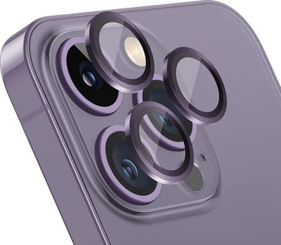 Casemania Camera Lens Glas Geschikt voor Apple iPhone 14 Pro - Gehard Glas Camera Protector - Paars