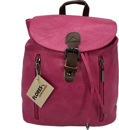 Soepele roze leer met PU-leer rugzak