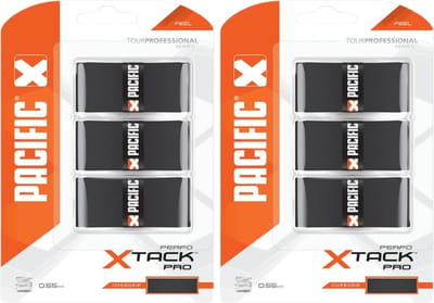 Pacific X Tack Perfo Duo Pack - Tennisgrip - 0.55mm - Zwart - 6 Overgrips