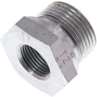 G 3/4'' x G 3/8'' M/F Verzinkt Stalen Neusstuk 400 Bar - Hydrauliek [2 Stuks]