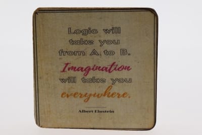 Quote magneet 6x6 cm Logic will take you
