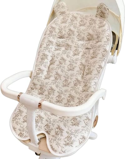 Kinderwagen Zitkussen - Kinder Zitje Matje - Comfortabel Reizen - Ademend Omkeerbaar - 72x37x10 cm - Wattenschijfje