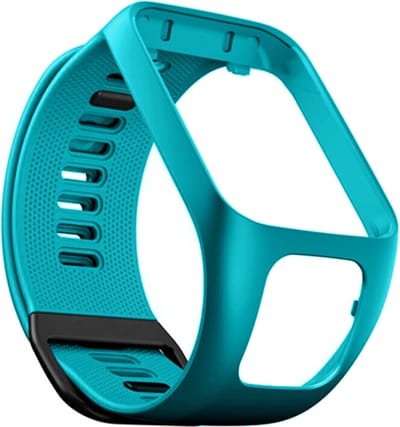 Siliconen bandje - geschikt voor TomTom Runner 2 / Runner 3 / Spark 2 / Spark 3 - groenblauw