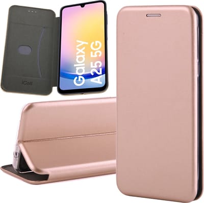 Hoesje geschikt voor Samsung Galaxy A25 / A24 - Wallet Book Case Rosegoud