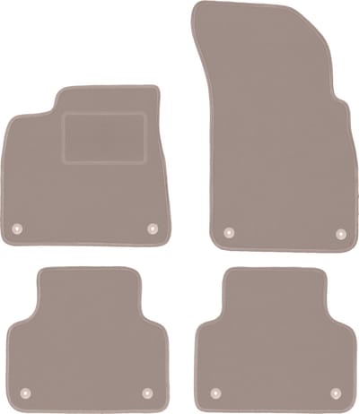 Beige velours vloermatten voor: Audi Q7 II SUV (2016-)
