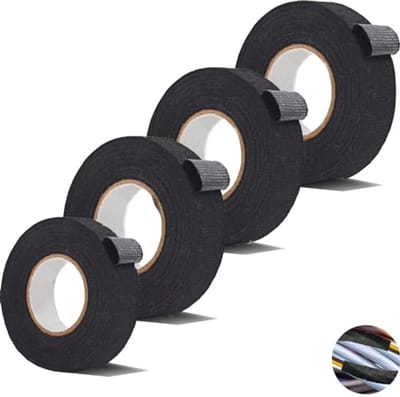 4x Isolatie Tape 19 mm x 15 m - Zwart - Voor Auto Kabels en Thermische Isolatie