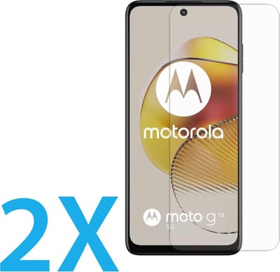 Glasplaatje Geschikt voor: Motorola Moto G73 - 2x Screenprotector - screen protector - glas - bescherm - beschermglas