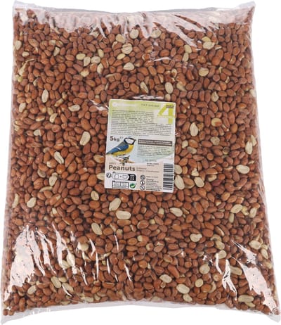 Vogelvoer – Flamingo Four Seasons Gepelde Pinda’s – 5 kg – energierijk & voedzaam – voor buitenvogels