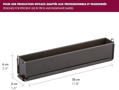 Lange bakvorm met anti-aanbaklaag - 30 x 4 cm - uitstekende warmtegeleiding