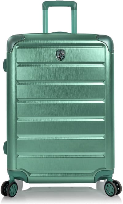 Heys Alumix 4 wielen Trolley M 66 cm met uitbreidingsplooi - Harde bagage - TSA slot - midnight green