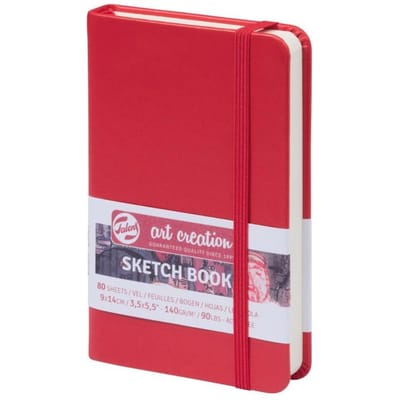 Carnet Croquis 9x14 cm - 80 feuilles - 140G - rouge- Royal Talens