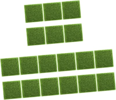Kunstgras Matten - Mos Tapijt - Decoratie - Onderhoudsvrij - 18 Stuks - Groen