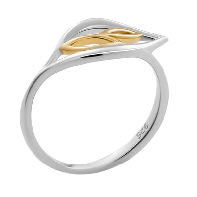 Orphelia 'Charlotte' Damesring van 925 Sterling Zilver - Zilver/Goud ZR-7523