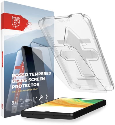 Rosso Screenprotector Geschikt voor Samsung Galaxy A33 | Gehard Glas | Beschermglas | Glasplaatje | Case Friendly | Met Installatietray | Eenvoudige montage