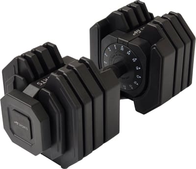 AJ-Sports Verstelbare Dumbell Zwart - 2kg t/m 25kg - Gewichten - Dumbells set - Gewichten set - Smart Dumbells - Halterset - Krachttraining - Fitness - Gym - Sport - Crossfit - 15 Dumbells in één!