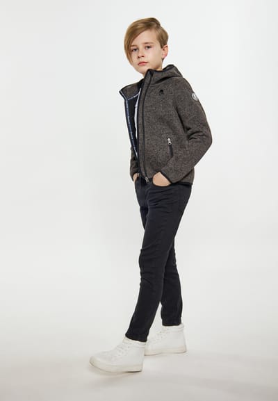 Schmuddelwedda Gebreide fleeceblouse jongens (kinderen) grijs melange