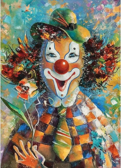 Puzzel 1000 stukjes - Legpuzzel Volwassenen - Ontspannende Hobby - Gedetailleerd Clown Landschap - 70 x 50 cm - Kleurrijk