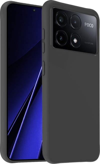Hoesje - Geschikt voor Xiaomi Poco X6 Pro 5G - Sterk & Shockproof - Siliconen Case - Hoes Cover - Telefoonhoes - Zwart