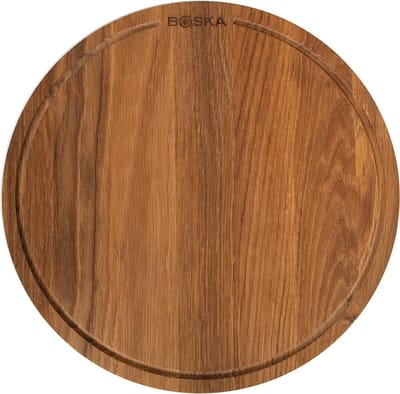 Boska Pizzaplank Friends L - BBQ Accessoires - Eikenhout - Handige opvanggeul - Ø 34 cm