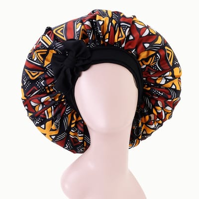 YUBBI Bonnet XL Slaapmuts - Elastische Hoofdband - Nachtmuts - Haarverzorging - Zwart