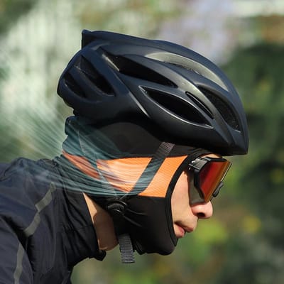 Balaclava Fietsen voor Heren Dames IJszijde Helmvoering Zonnekap voor Buiten Fietsen Motorrijden black