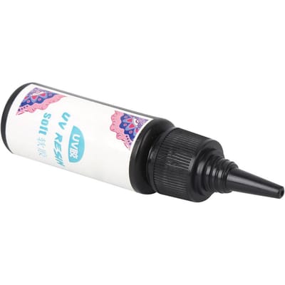 Colle Résine UV Séchage Rapide Souple Accessoires de Vêtement DIY pour la Fabrication de Bijoux Artisanat(25g ) black