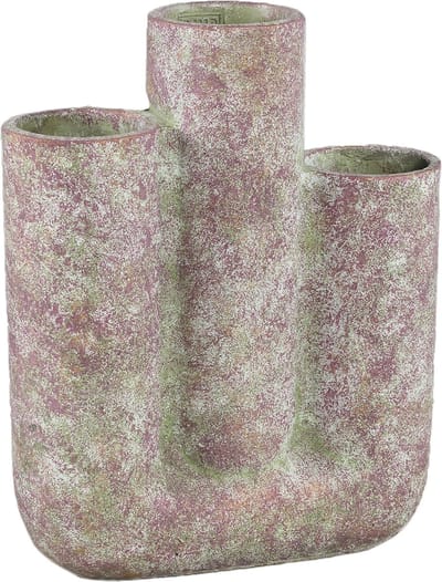 PTMD Bloempot Pipes - 27x10x35 cm - Cement - Paars