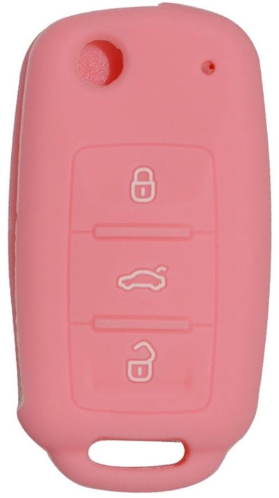 Store_9 - Sleutelhoes - Silicone Hoes - Bescherming voor Autosleutels - Roze - Flexibel en Duurzaam - Geschikt voor Volkswagen modellen