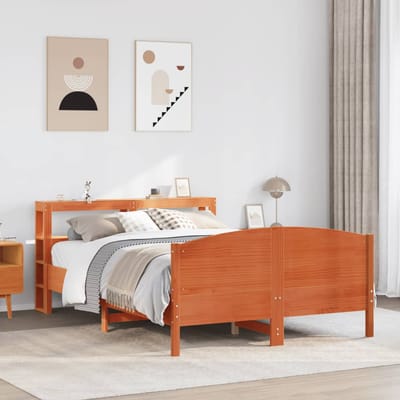 vidaXL - Bedframe - zonder - matras - massief - grenenhout - wasbruin - 160x200 - cm