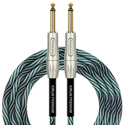 Premium Wave Instrumentkabel 20 Gauge - Blauw/Turquoise