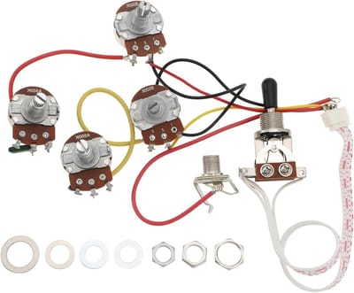 Complete Solderless Humbucker Gitaarbedrading Kit met 500K Potentiometers en 3-Weg Schakelaar voor Epi LP Standard Series, Perfect voor Muzikanten