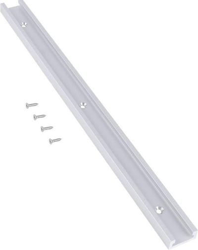 1574 Inch T-track met Schroeven Dubbel Geslepen - Universeel met Voorgeboorde Montagegaten voor Houtbewerking en Klemmen - Aluminiumlegering met Hoge Weerstand